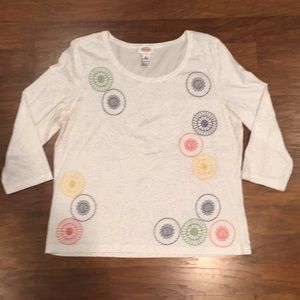 Talbots Cotton Tee 3/4 sleeve. Never worn.